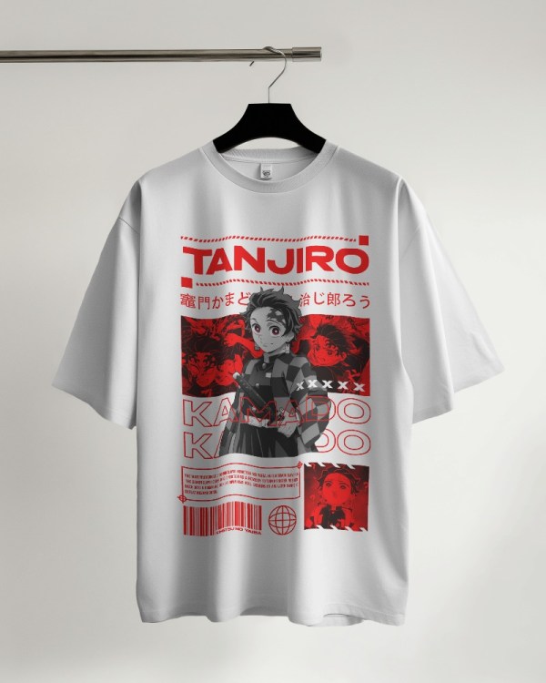 Camiseta Tanjiro Demon Slayer blanca – Camiseta anime unisex