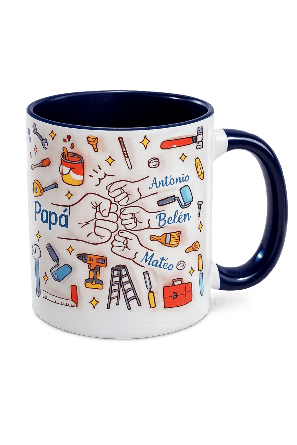 Taza Personalizada para Papá con Nombres – Regalo Original Día del Padre