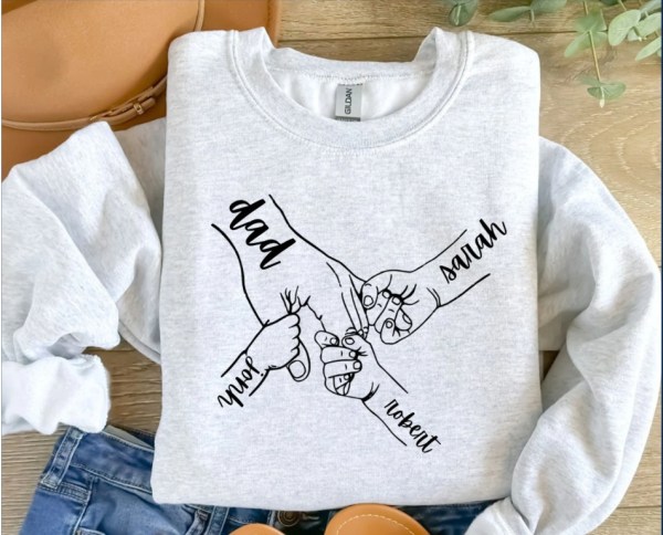 Sudadera Personalizada con Manos y Nombres – Regalo Familiar Original